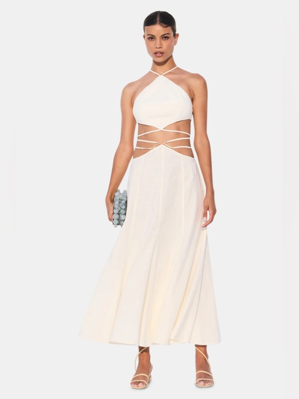 Cult Gaia Sandy Skirt in Off White, Size S
